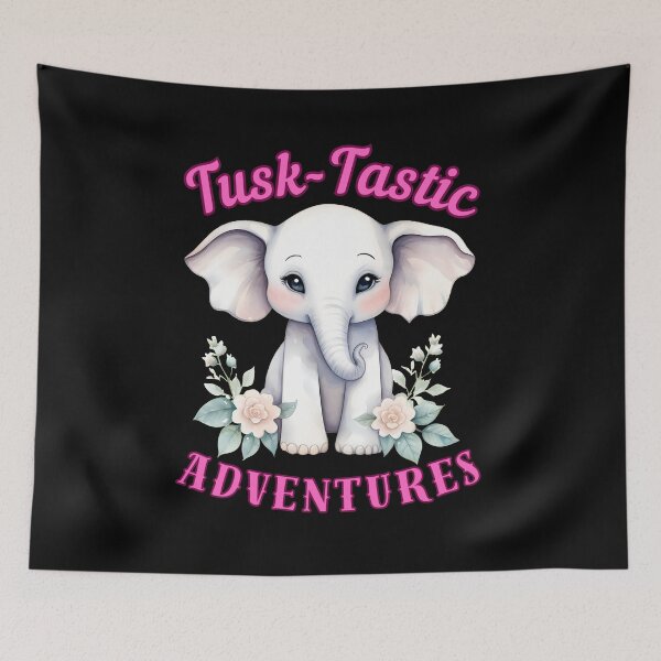 Item preview, Tusk-Tastic Adventures. elephant head designed and sold by ElephantVibes.