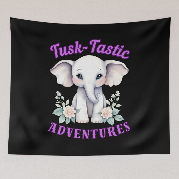 Item preview, Tusk-Tastic Adventures. elephant face designed and sold by ElephantVibes.