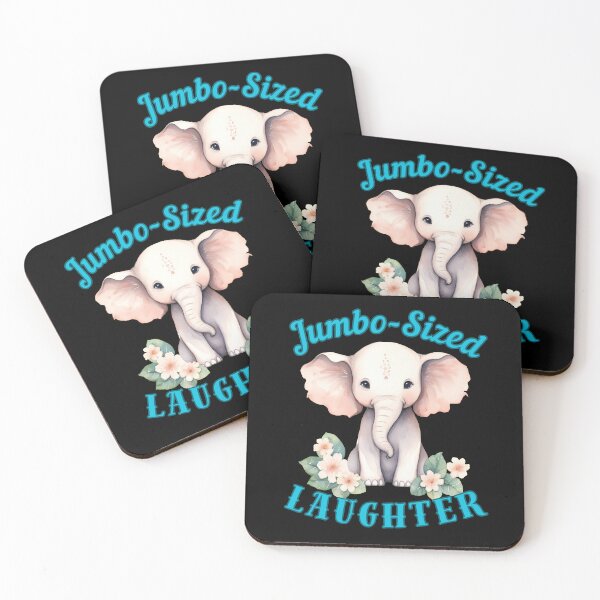 Item preview, Jumbo-Sized Laughter. funny elephant designed and sold by ElephantVibes.