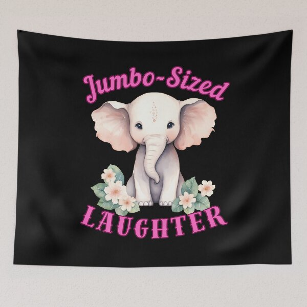 Item preview, Jumbo-Sized Laughter. elephant head designed and sold by ElephantVibes.