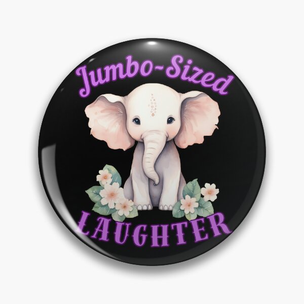 Item preview, Jumbo-Sized Laughter. elephant face designed and sold by ElephantVibes.