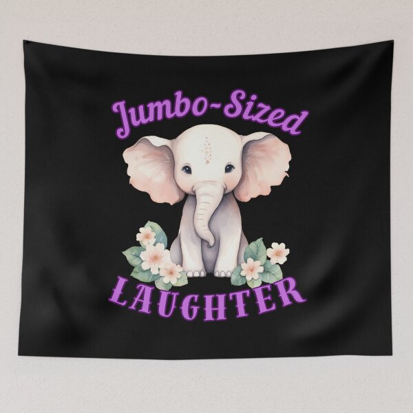 Item preview, Jumbo-Sized Laughter. elephant face designed and sold by ElephantVibes.