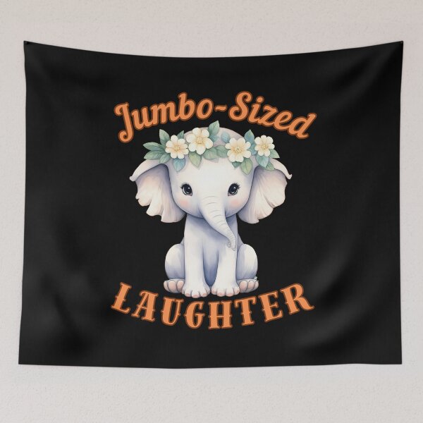 Item preview, Jumbo-Sized Laughter. Flower elephant designed and sold by ElephantVibes.