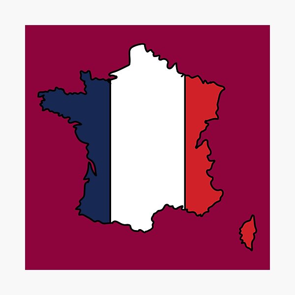 Item preview, Bandera de forma de país de Francia designed and sold by Rachael Taylor.