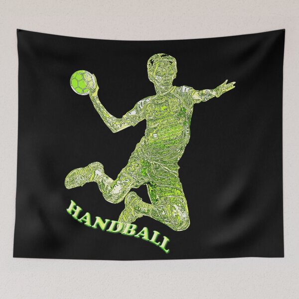 Item preview, Handball player green silhouette designed and sold by Astralia.