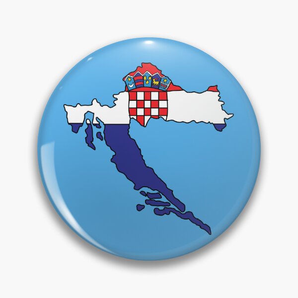 Item preview, Croatia country shape flag designed and sold by Rachael Taylor.