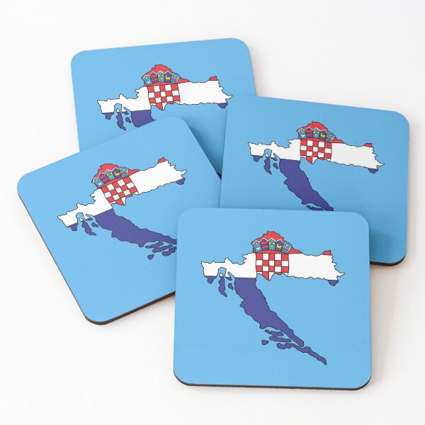 Item preview, Croatia country shape flag designed and sold by Rachael Taylor.