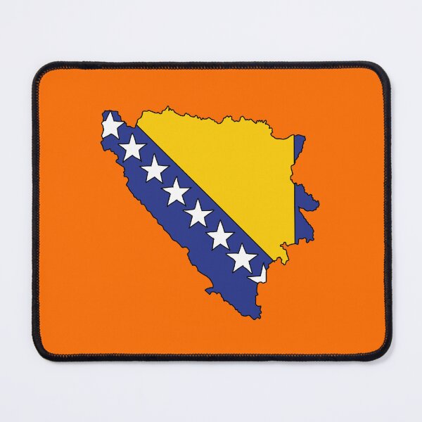 Item preview, Bosnia and Herzegovina country shape flag designed and sold by Rachael Taylor.