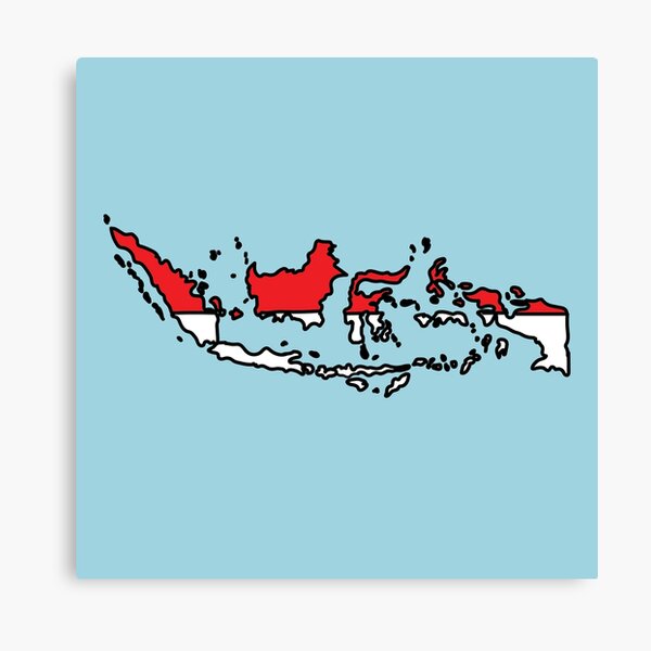 Item preview, Indonesia country shape flag designed and sold by zenithcreative.