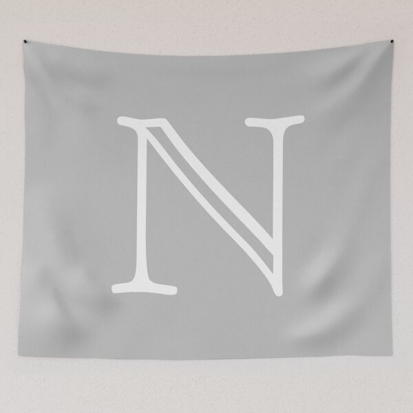 Item preview, Silver Gray Basic And Elegant Monogram N designed and sold by rewstudio.