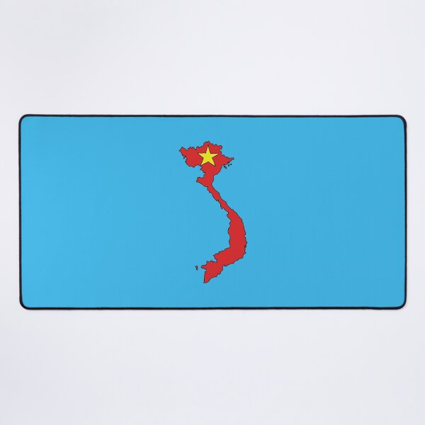 Aperçu de l'œuvre Drapeau de forme de pays du Vietnam créée et vendue par Rachael Taylor.