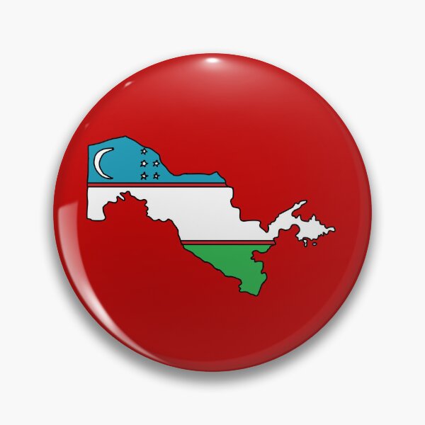Item preview, Uzbekistan country shape flag designed and sold by Rachael Taylor.
