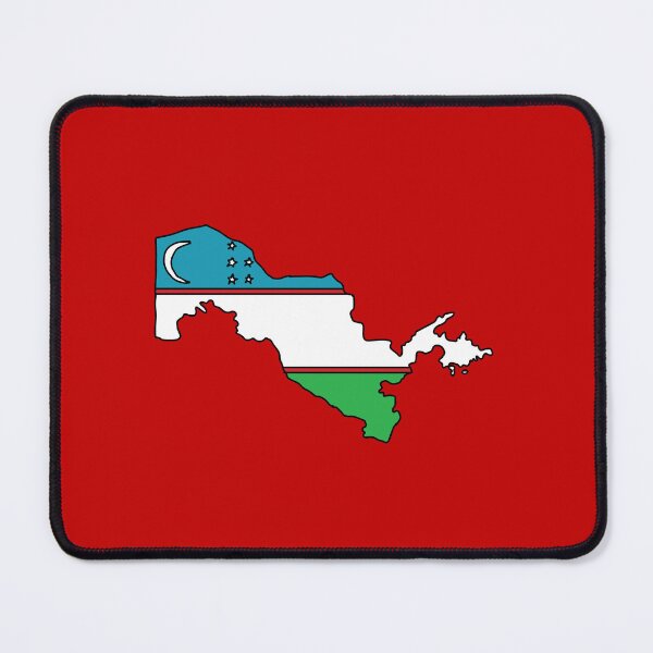 Item preview, Uzbekistan country shape flag designed and sold by Rachael Taylor.