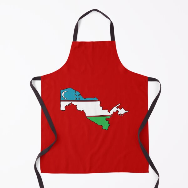 Item preview, Uzbekistan country shape flag designed and sold by Rachael Taylor.