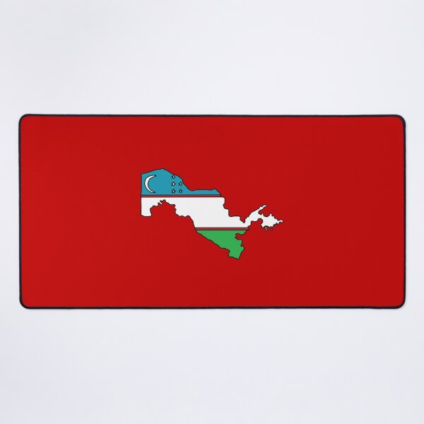 Item preview, Uzbekistan country shape flag designed and sold by Rachael Taylor.