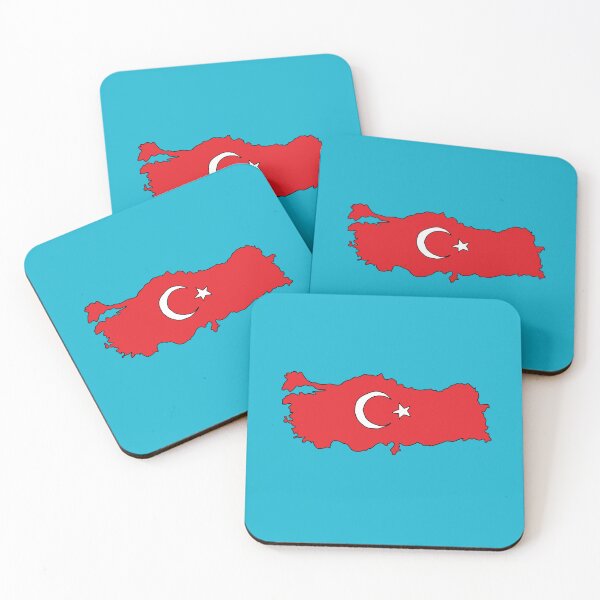 Item preview, Turkey country shape flag designed and sold by Rachael Taylor.
