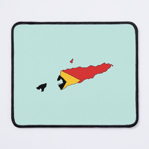 Item preview, Timor-Leste country shape flag designed and sold by Rachael Taylor.