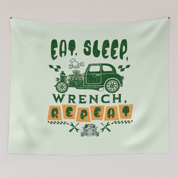 Item preview, Eat, Sleep, Wrench, Repeat. designed and sold by AychtuoImages.