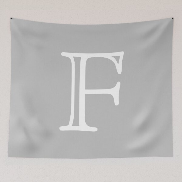 Item preview, Silver Gray Basic And Elegant Monogram F designed and sold by rewstudio.
