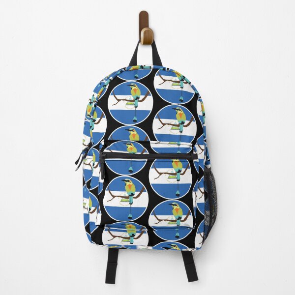 Item preview, Nicaragua Turquoise-browed motmot Torogoz Nicaraguan National Animal Flag designed and sold by FlagX.