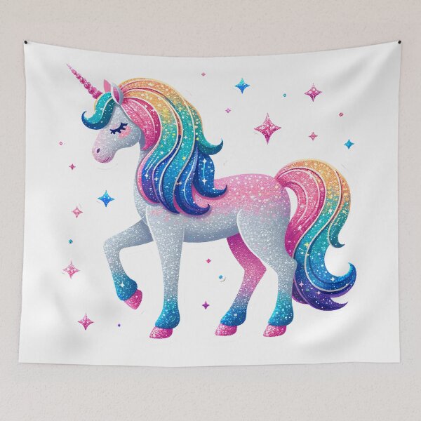 Aperçu de l'œuvre Licorne Starlight scintillante Sticker créée et vendue par inkArtistryfine.