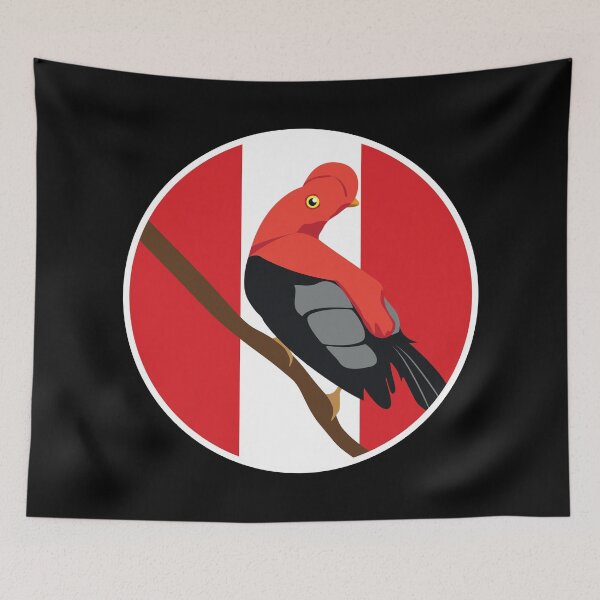 Item preview, Peru Andean cock-of-the-rock Tunki Peruvian National Animal Flag designed and sold by FlagX.