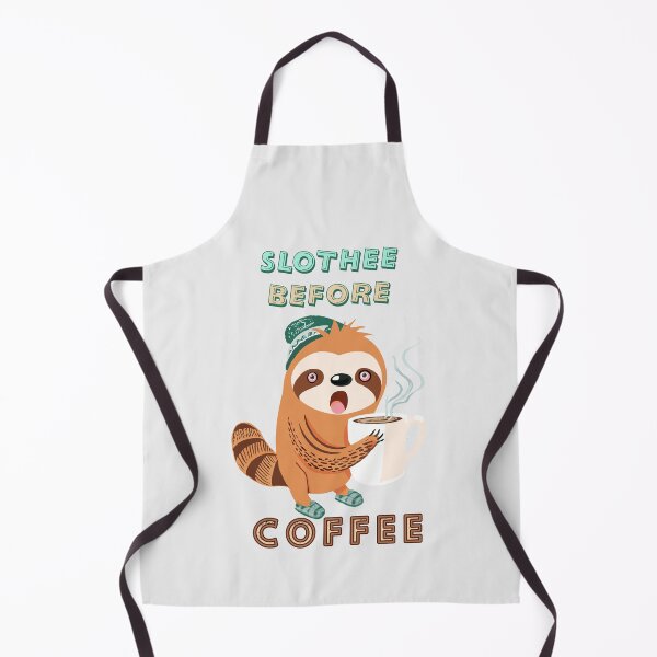 Item preview, SLOTHEE ANTES DEL CAFÉ, SLOTHEE SLOTHEE SOSTENIENDO UNA TAZA DE CAFÉ, AI designed and sold by davidjulie.