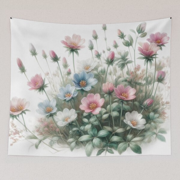 Item preview, Watercolor of wild flowers 22 designed and sold by I-HERE.