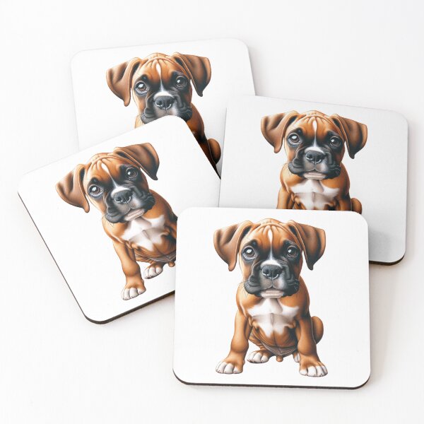 Item preview, Fawn Boxer Dog Puppy Drawing  designed and sold by CharmStudio.