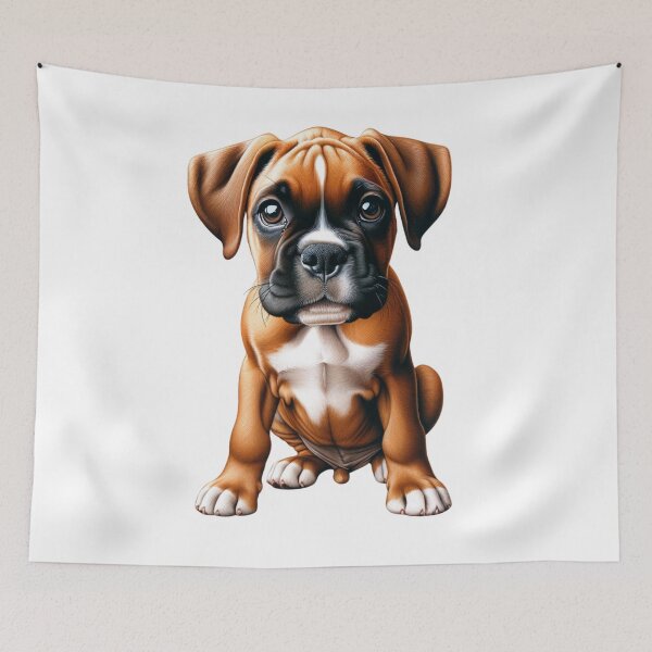 Item preview, Fawn Boxer Dog Puppy Drawing  designed and sold by CharmStudio.