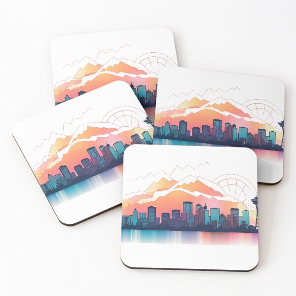 Item preview, City Skyline Mountains and Sunset designed and sold by changingshores.