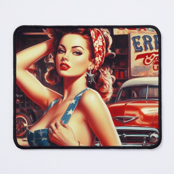 Item preview, Vintage Garage Pin Up designed and sold by PulpVintage.