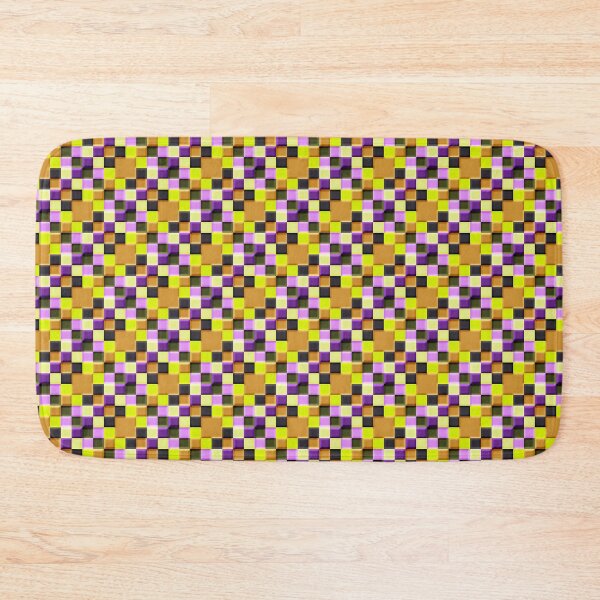 Item preview, Beveled Yellow Purple and Orange Checkerboard designed and sold by TheRulerofEarth.