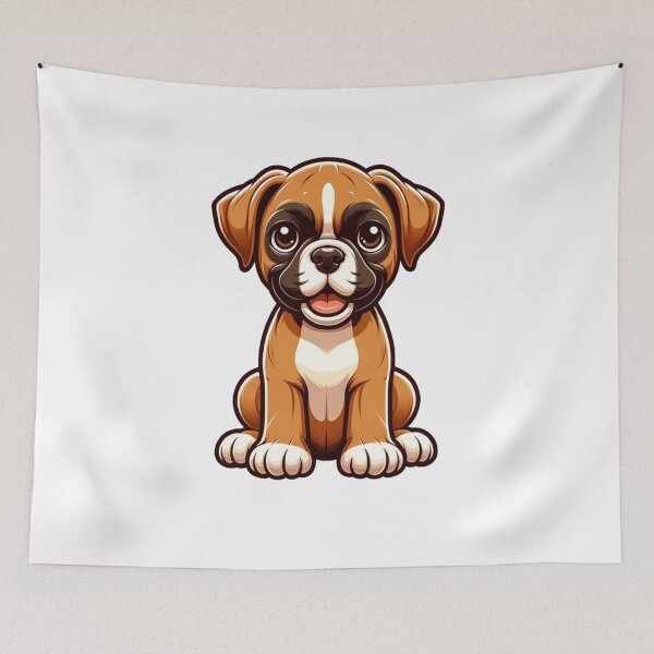 Aperçu de l'œuvre Dessin de chiot de chien de boxeur créée et vendue par CharmStudio.