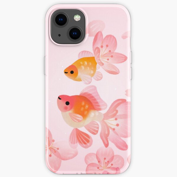 Cherry blossom goldfish 1 iPhone Soft Case