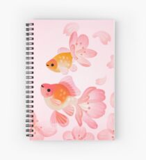 Cherry blossom goldfish 1 Spiral Notebook