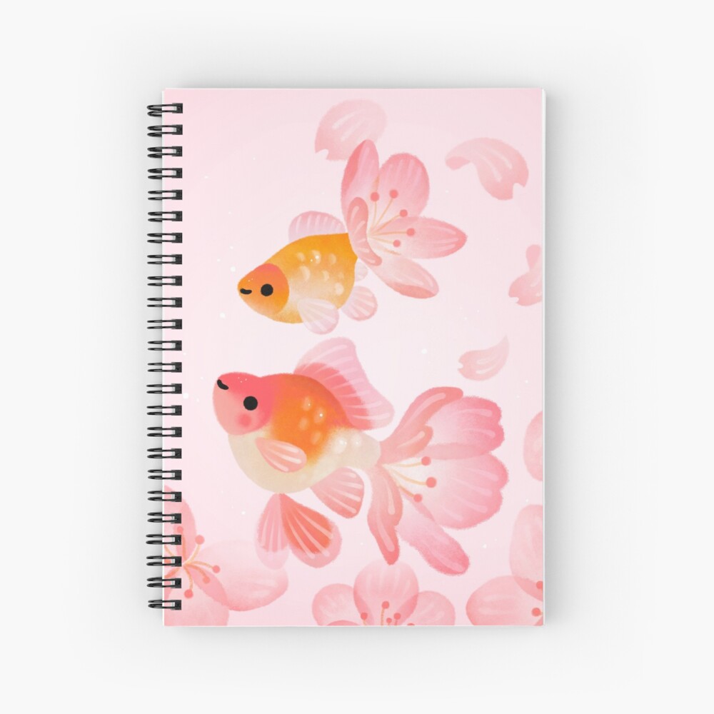 Cherry blossom goldfish 1 Spiral Notebook