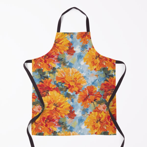 Item preview, Caléndulas en cielo pastel- Patrón floral impresionista designed and sold by HAL2501.