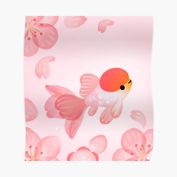 "Cherry blossom goldfish 1" Poster for Sale by pikaole Redbubble