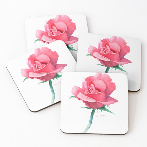 Item preview, Coral pink rosebud designed and sold by Pat Yager.