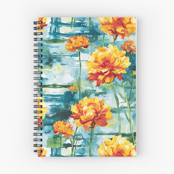 Item preview, Waterside Marigolds - Impressionist Floral Pattern designed and sold by HAL2501.