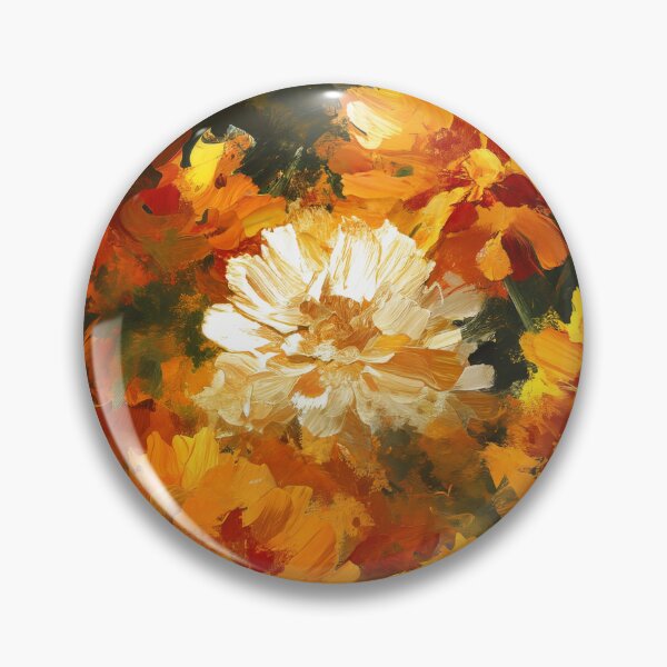 Item preview, Golden Hour Marigolds Field - Impressionist Floral Pattern designed and sold by HAL2501.