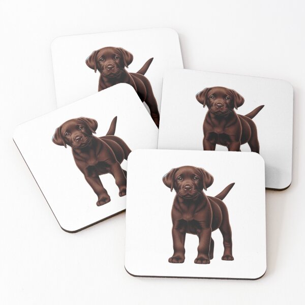 Item preview, Chocolate Labrador Retriever Puppy Dog Standing Drawing designed and sold by CharmStudio.