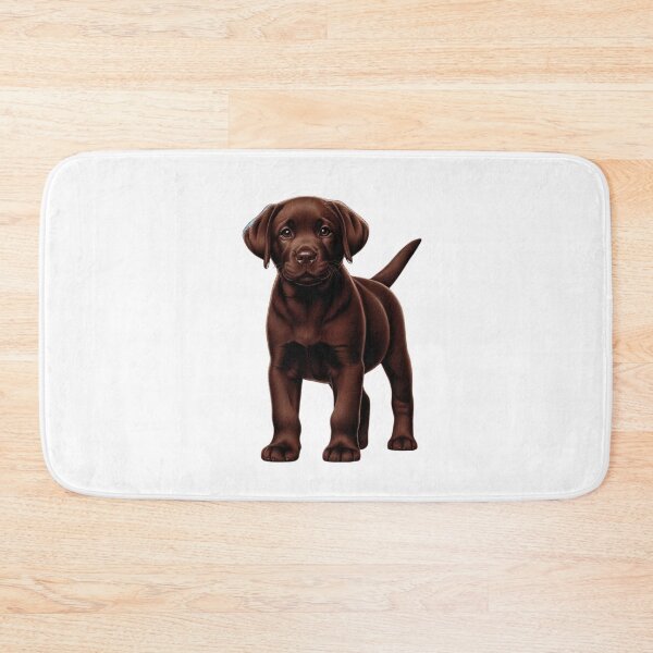 Item preview, Chocolate Labrador Retriever Puppy Dog Standing Drawing designed and sold by CharmStudio.