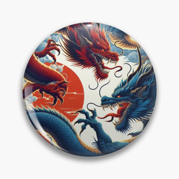 Item preview, Japanese dragons fighting  designed and sold by GrandmasterTrey.