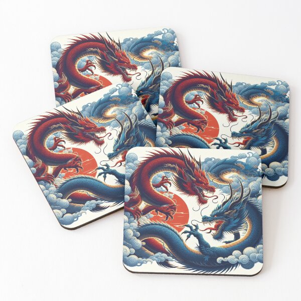 Item preview, Japanese dragons fighting  designed and sold by GrandmasterTrey.