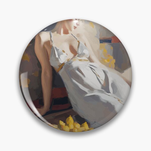 Item preview, Odalisque Harem Girl in White Robe with Fruit After Matisse designed and sold by Vicky Brago-Mitchell®.
