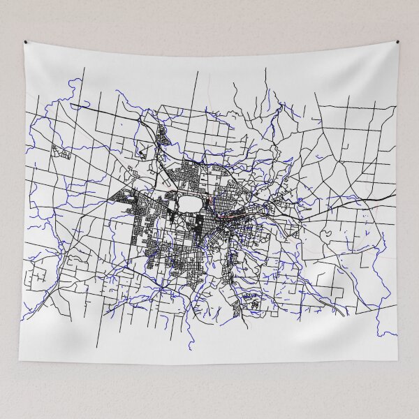 Item preview, Ballarat - Black Thick outline map designed and sold by Rupert Russell.
