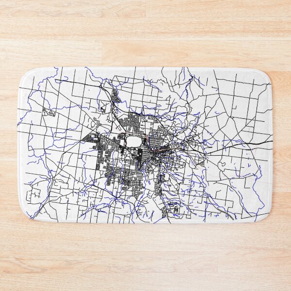 Item preview, Ballarat - Black Thick outline map designed and sold by Rupert Russell.