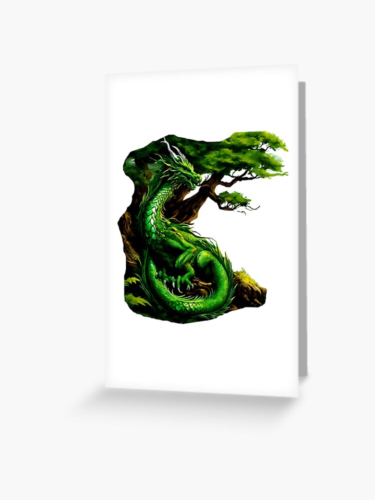 Year of the green wooden dragon 2024. | Greeting Card